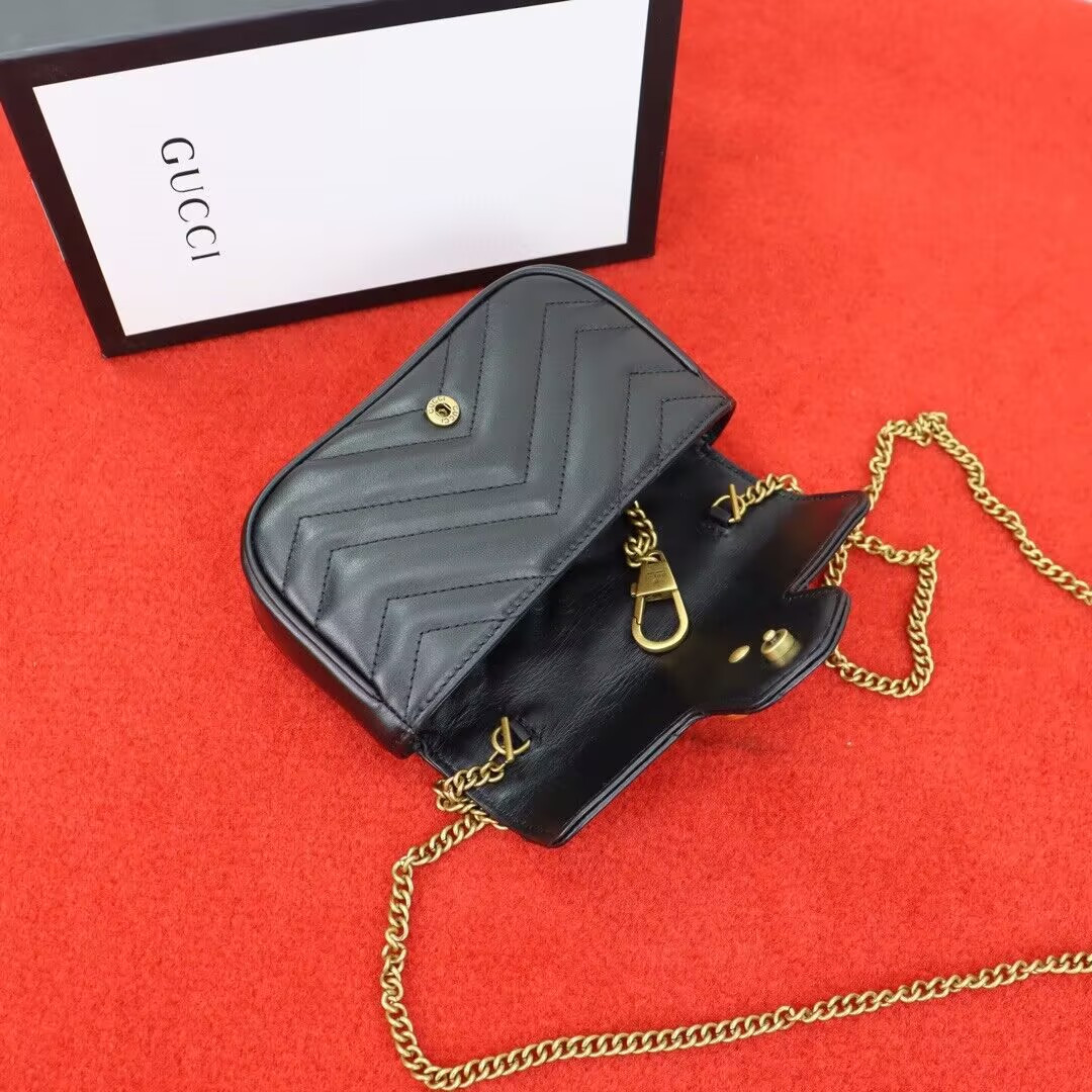 gg marmont matelasse leather S*per mini bag 16.5x10.2x5.1cm