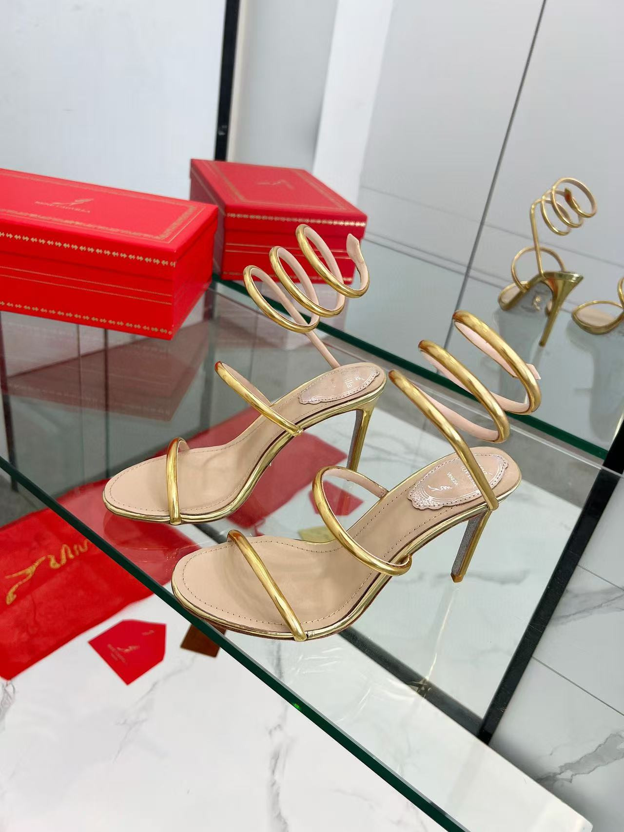 UA RENÉ CAOVILLA Cleo Pumps Sandals 95mm