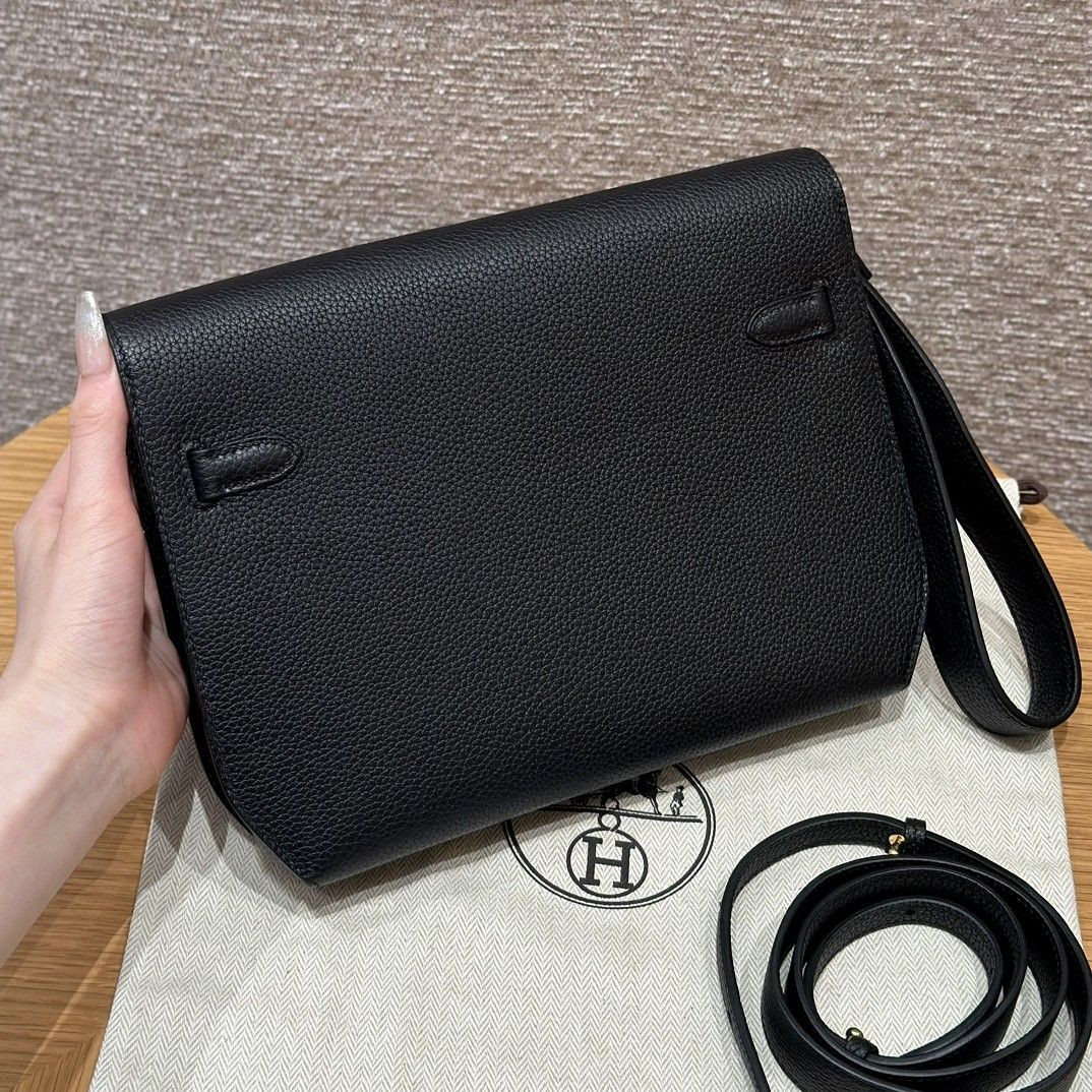 Hermès Kelly Depeches Togo Black 25cm