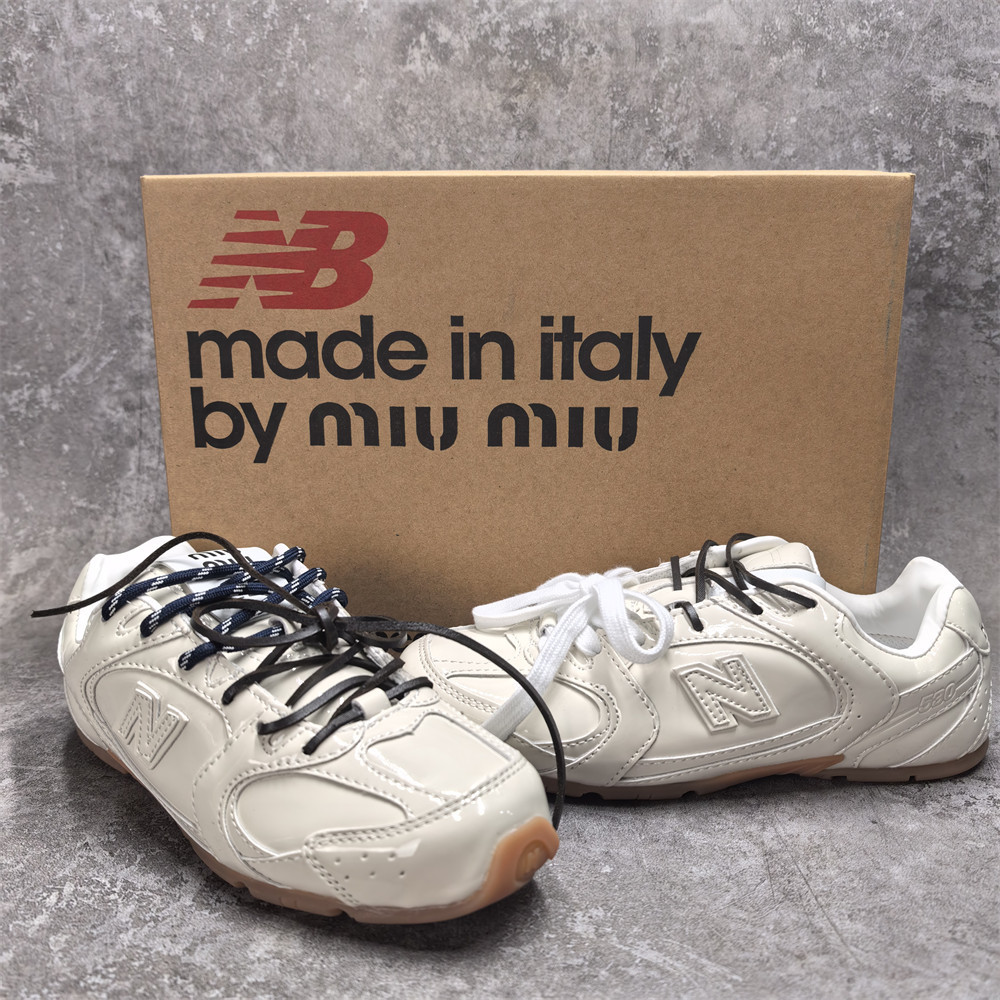 UA Miu Miu x New Balance 530 SL leather sneakers