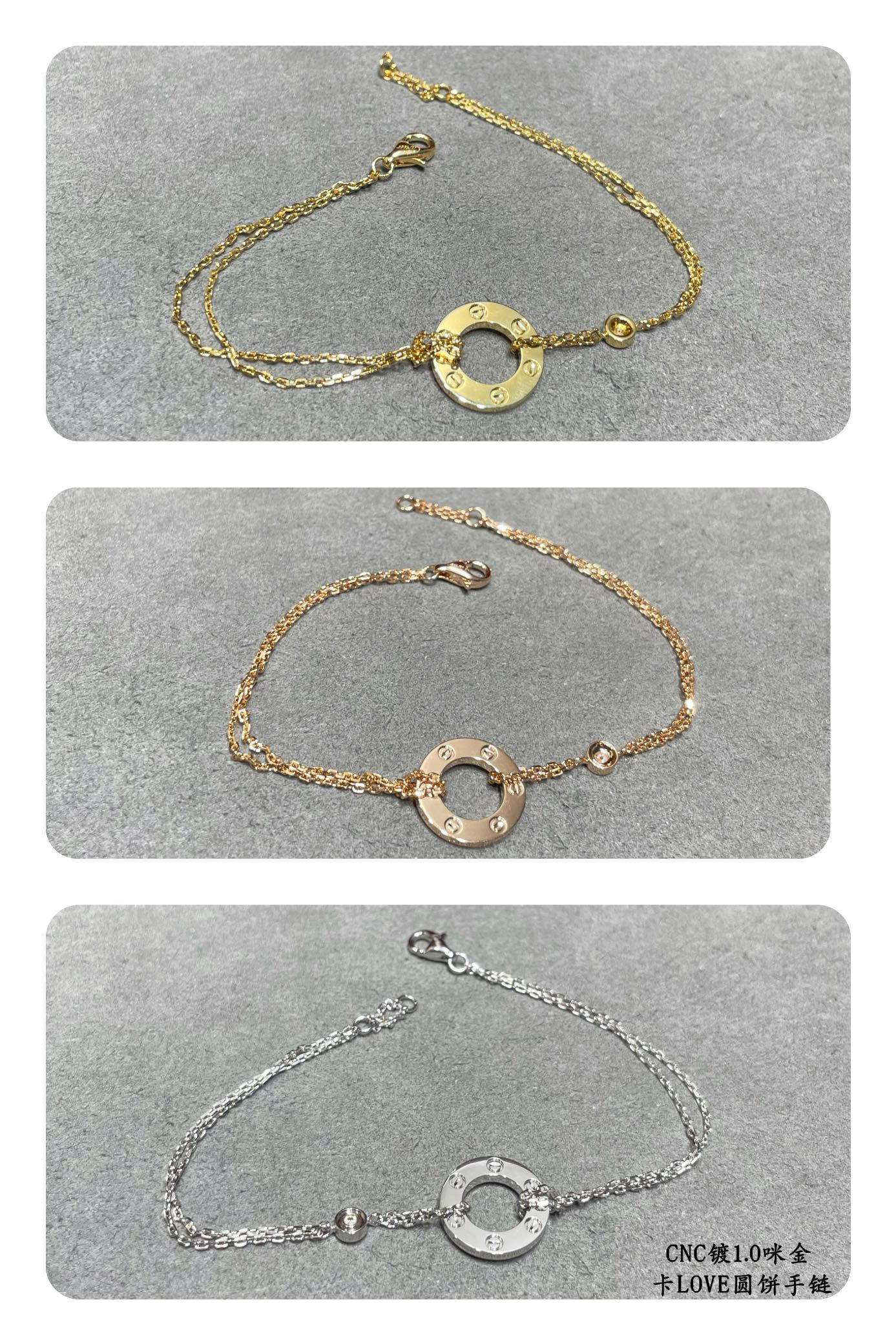 Ca*t*er double-sided coin bracelet