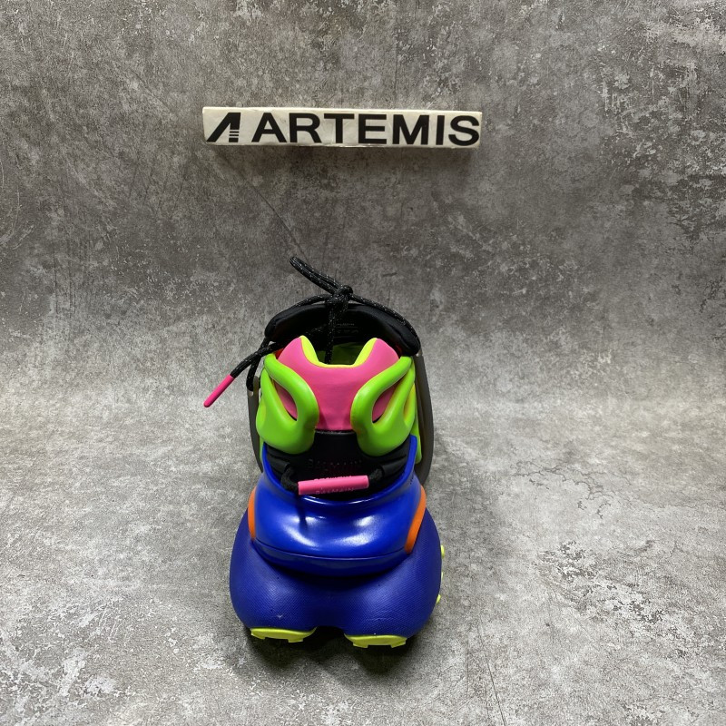 Balmain Multicolor neoprene and calfskin Unicorn low-top sneakers