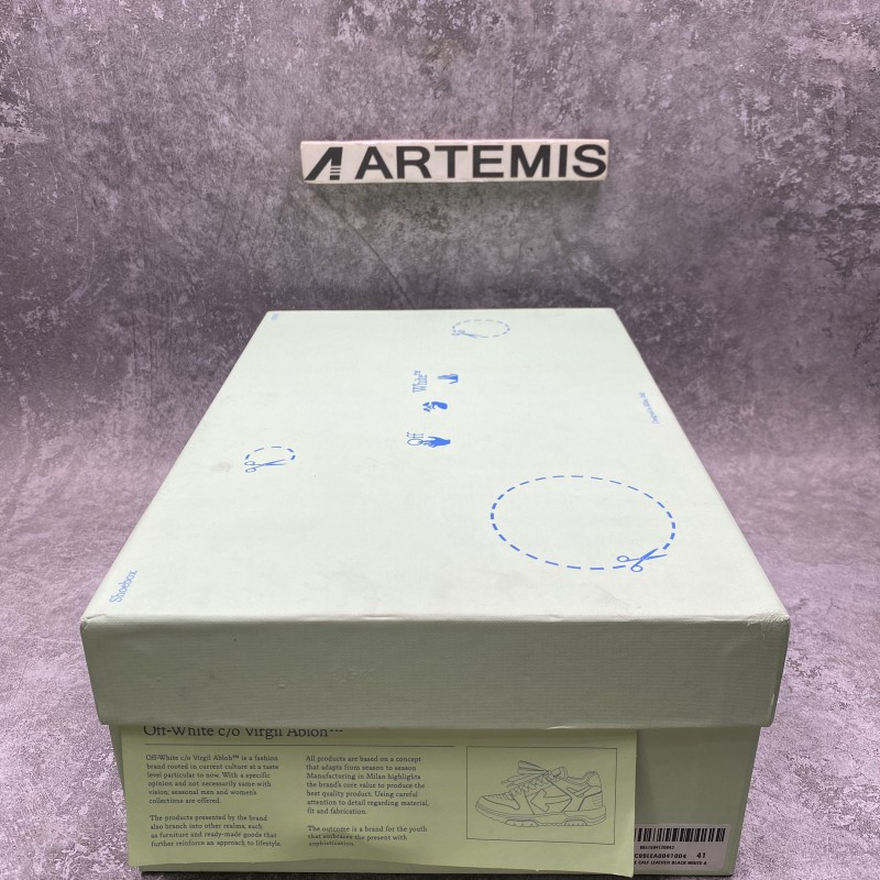 OFF-WHITE Out Of Office OOO Low Tops White Black White