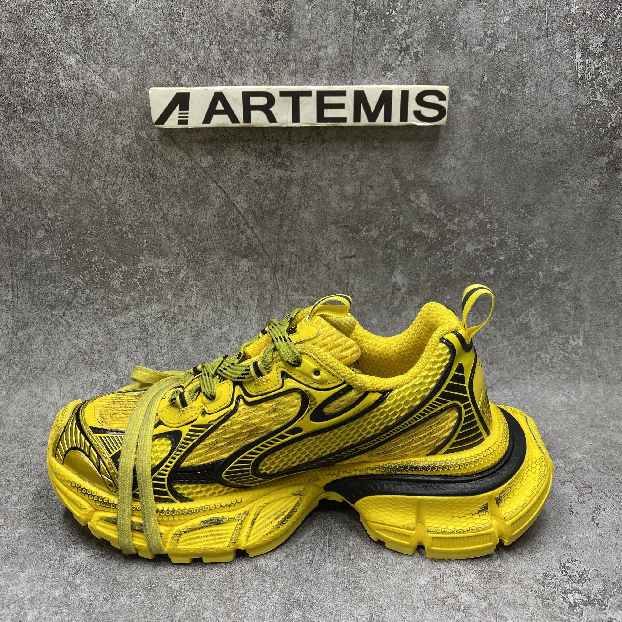 Balenciga 3XL Sneaker Worn Out Yellow Black