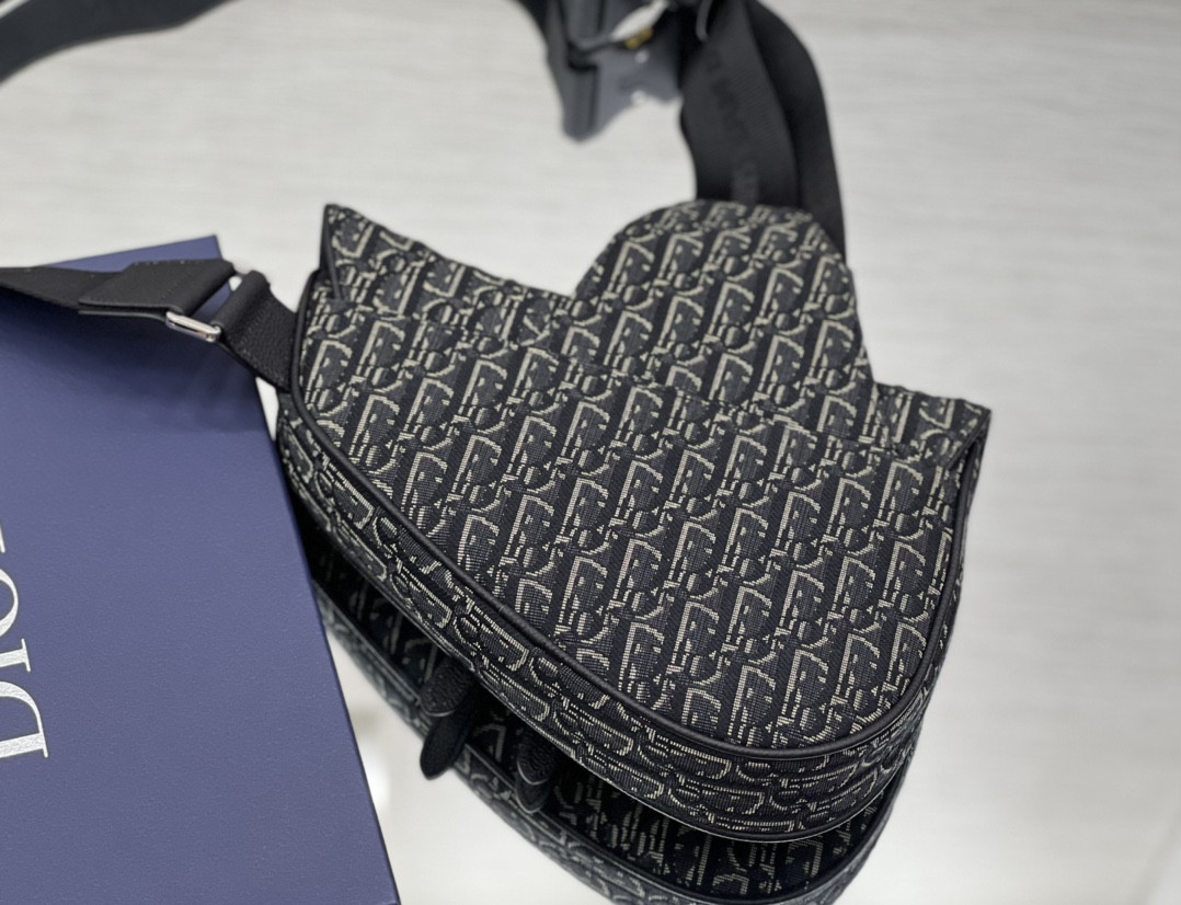 ch**an D*or saddle crossbody bag oblique canvas 26 x 19 x 4.5 cm