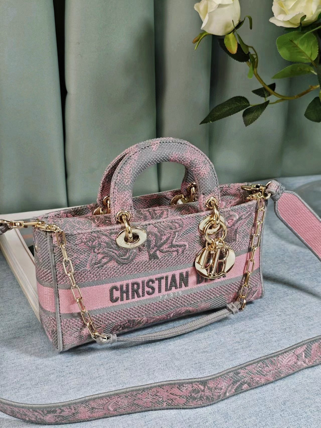 D*or medium lady d-joy bag pink