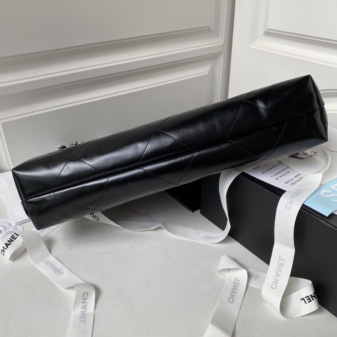 Ch*el 22 handbag shiny calfskin 30×45×8cm