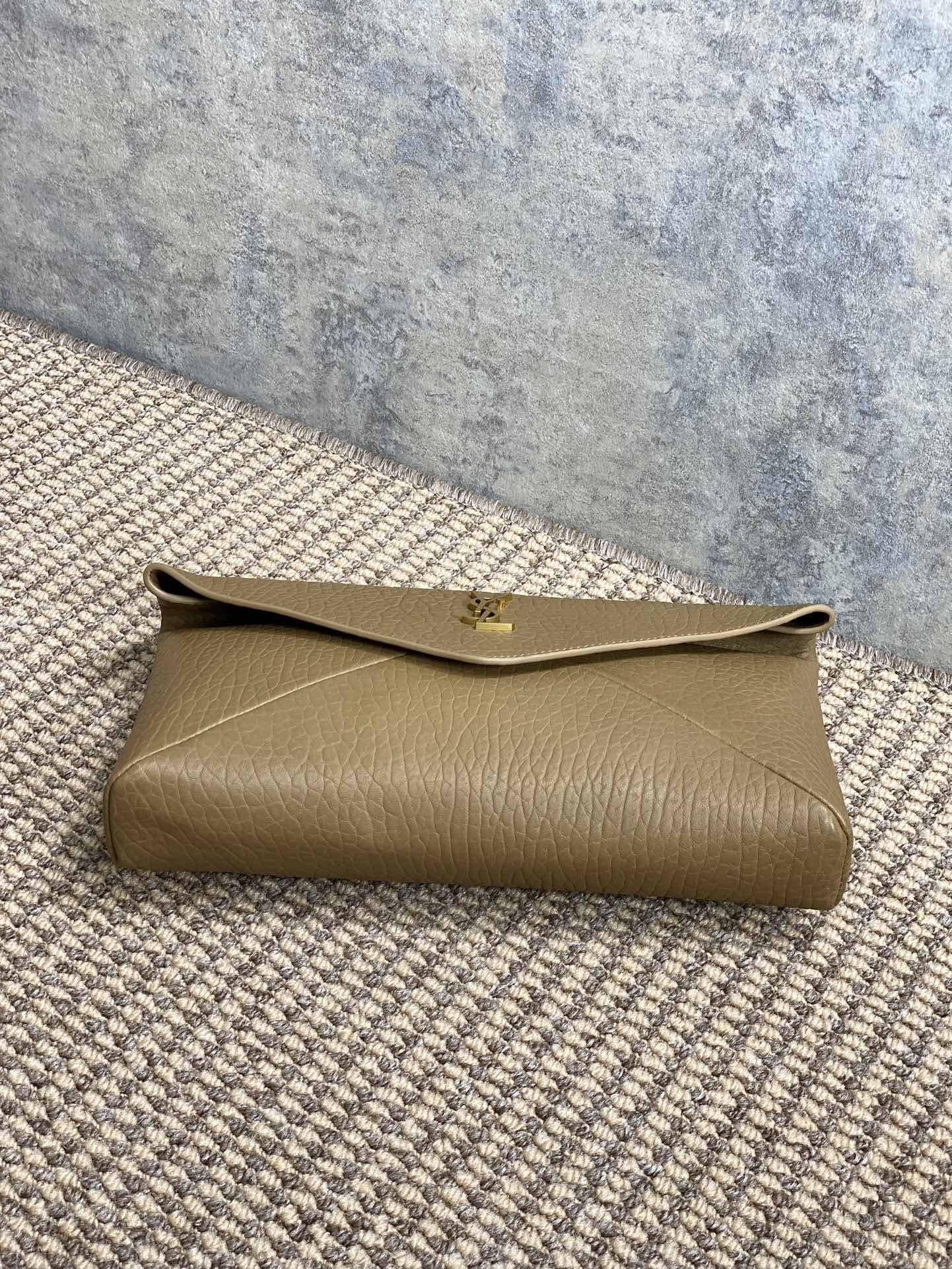 Y*L cassandre large envelope pouch in lambskin 29.5x18x4.5cm