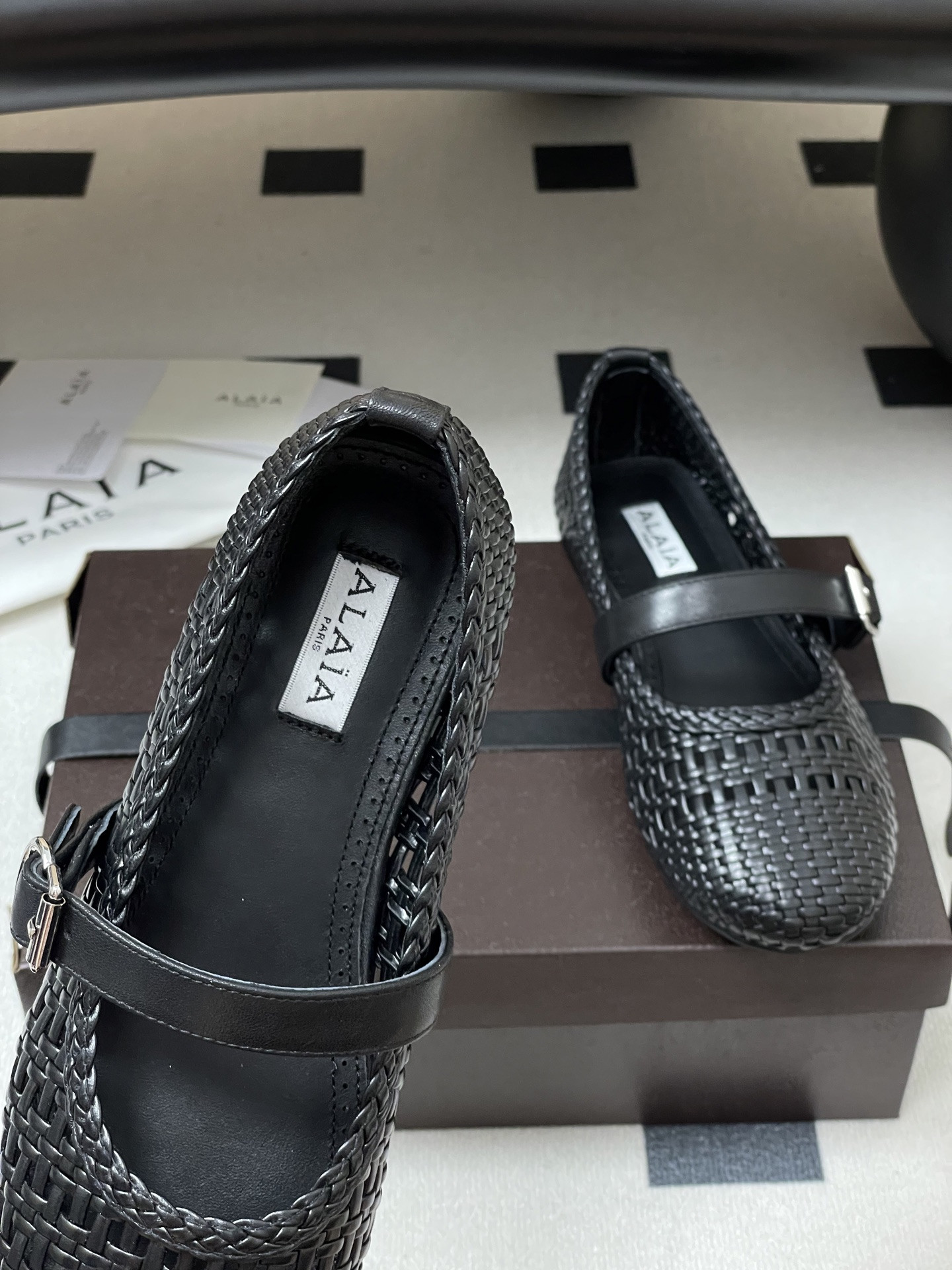UA Alaïa Hollow Woven Mary Jane Flats(Customized Size 7-10 days production time)