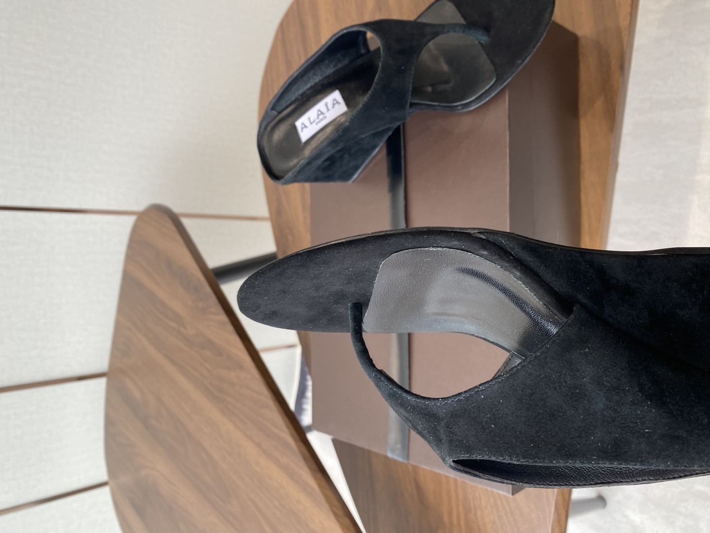 UA Alaia Wedge Cube Satin Sandal(Customized Size 7-10 days production time)