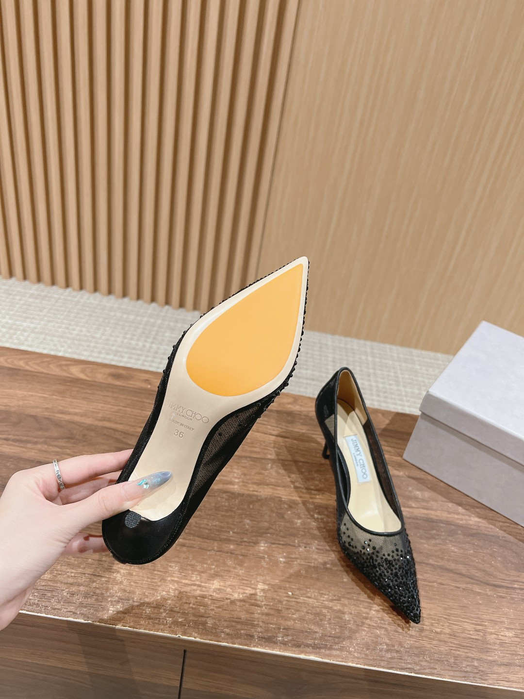 ua Ji*y Ch* pointed pumps 6.5cm