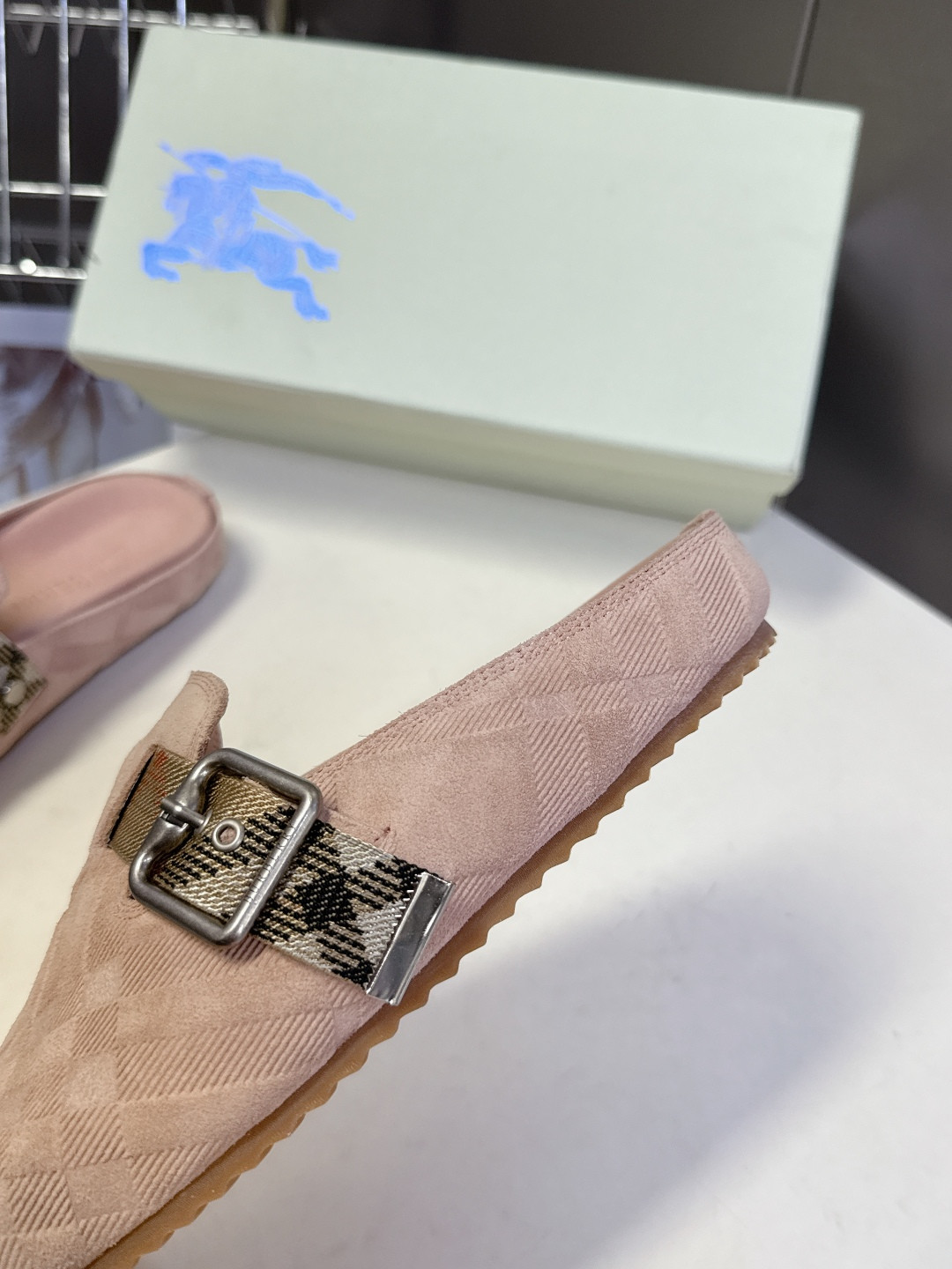 ua B**rry check suede urchin clogs